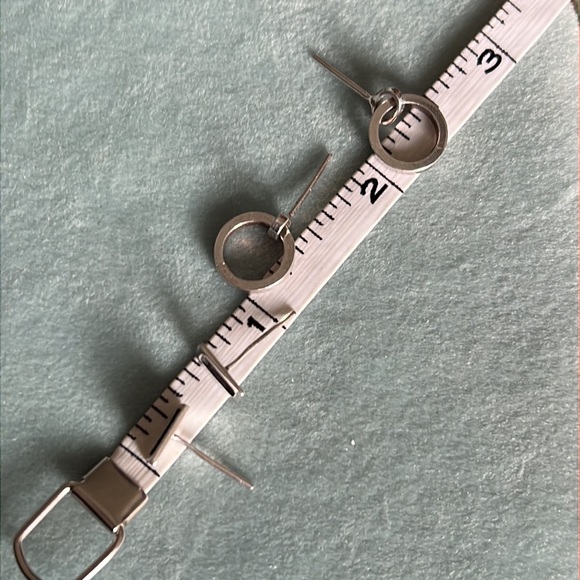 Sterling Silver Small Geometric Shape Stud and Dangle earring bundle lot - Picture 5 of 5